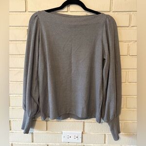 NWT LOFT | Gray Boatneck Sweater | Womens Size Small